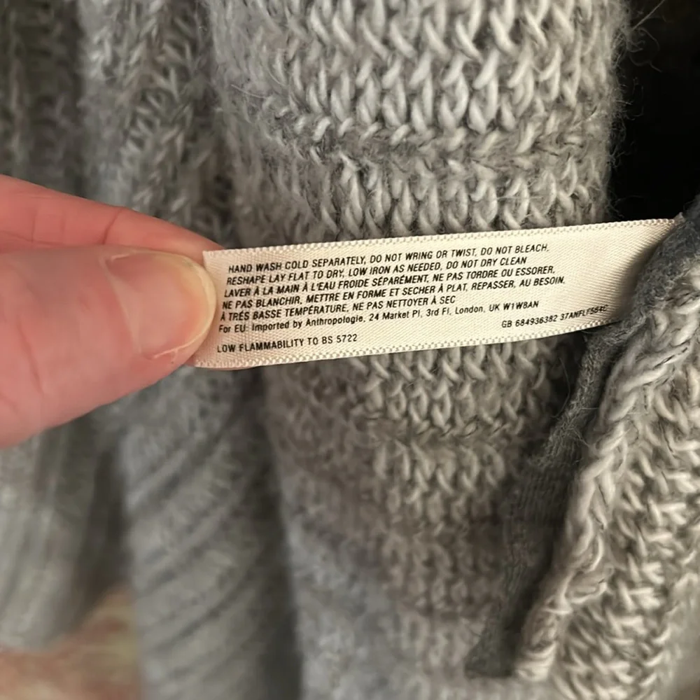 ANTRHO M Saturday Sunday open gray cardigan in EUC